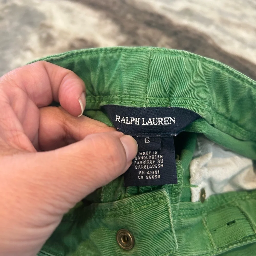 Ralph Lauren Kids' Green Jeans size 6 slight wear GUC